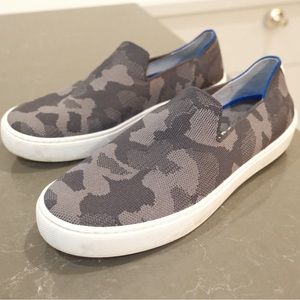 Rothy’s The Original Slip On Sneaker - Black Camo Sz 9.5